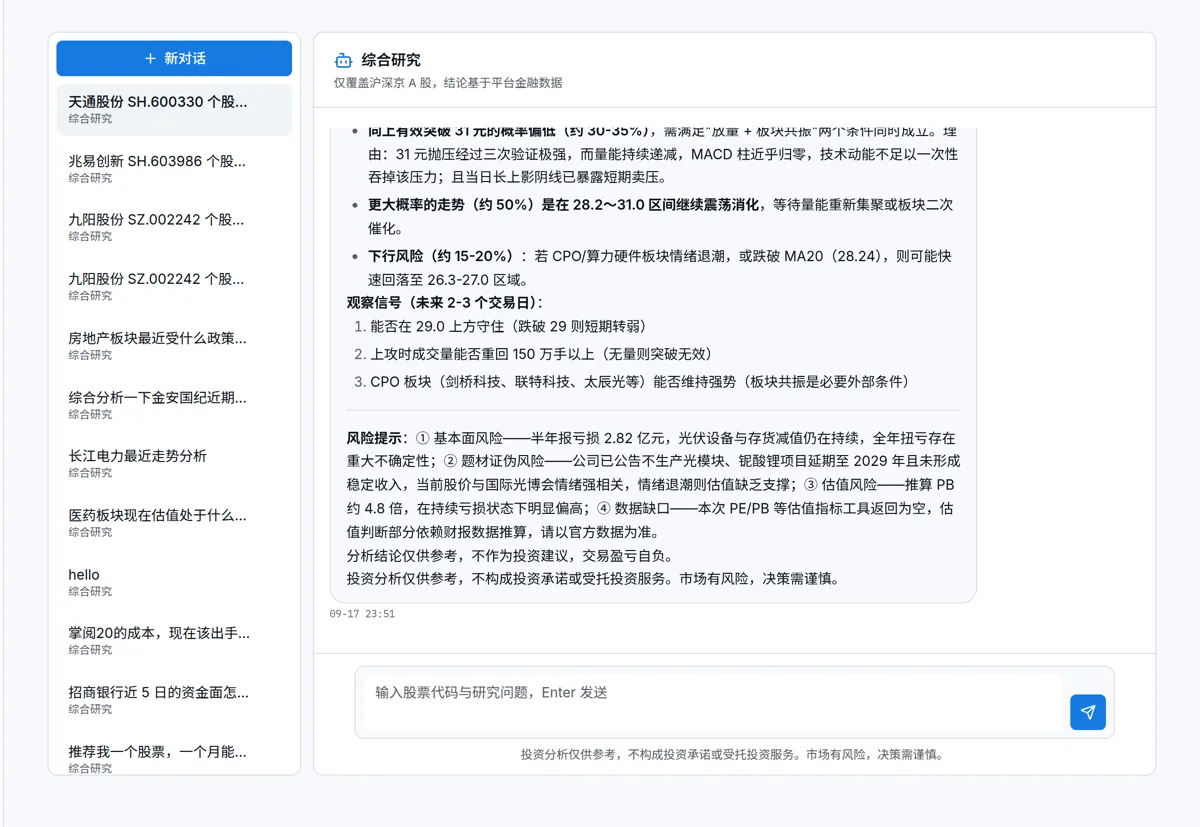 分析助手与行情订阅
