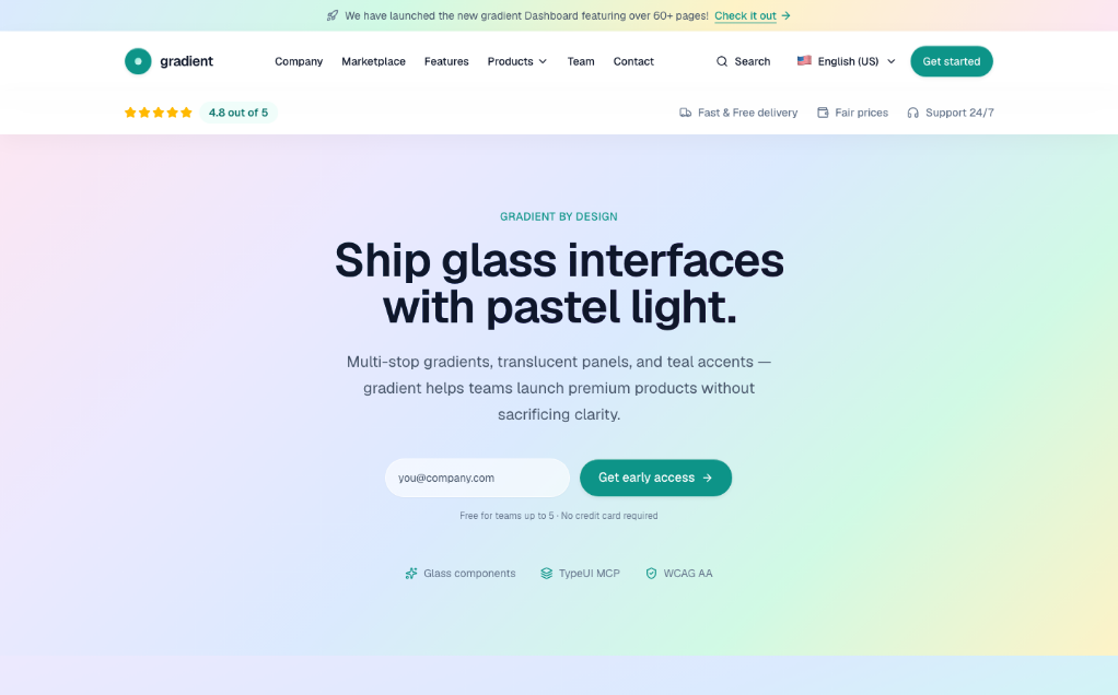 Gradient 模板示例截图